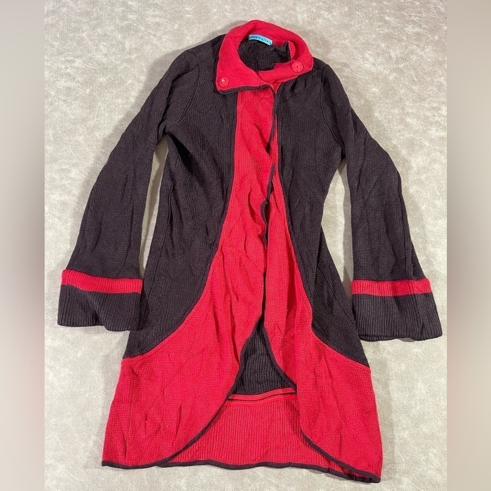 Alice + Olivia Full‎ Length Cardigan Sweater Wool Blend Button Down XS